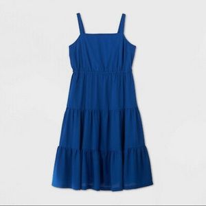 Ava & Viv blue sleeveless tiered sundress size 3X